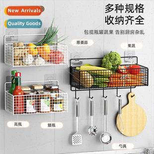 mounted drain basket shelves storage wall wire Kchen rack