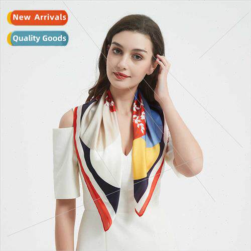 2023 Spring Summer lk Scarf Faux lk Women Square Scarf Tie B