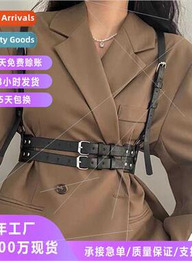 Europe Diablo backpack belt female handsome hundred waist co