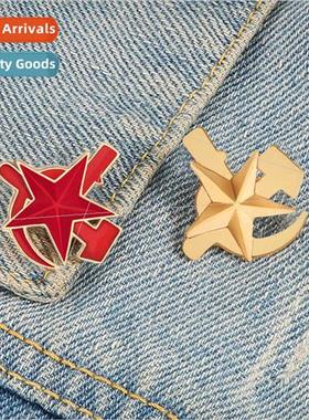 Cartoon Baking Lacquer Alloy Brooch Replica Soviet Union Pen