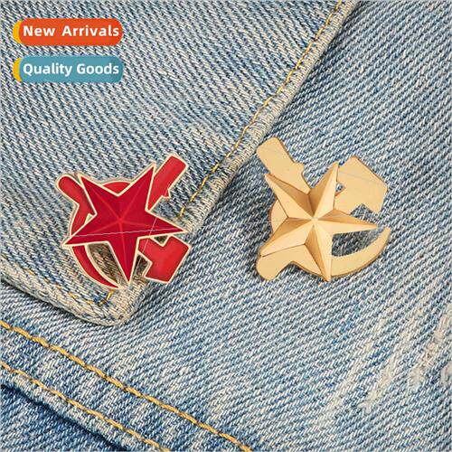 Cartoon Baking Lacquer Alloy Brooch Replica Soviet Union Pen