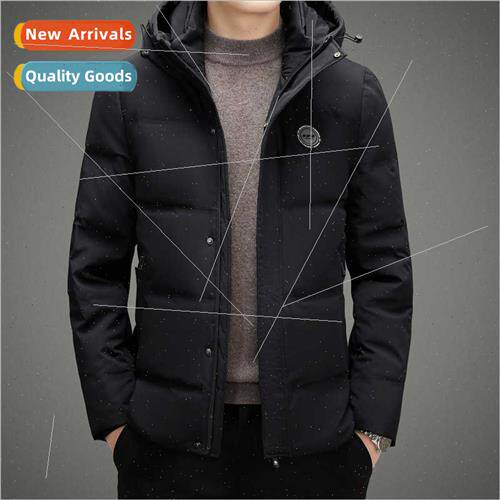 Winter men down jacket 2023 new removable hooded down jacket
