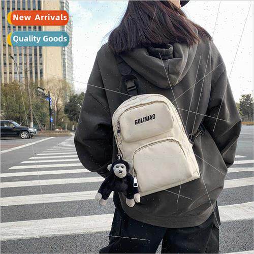 new chest bag ladies Korean tide diagonal cross bag nylon ch