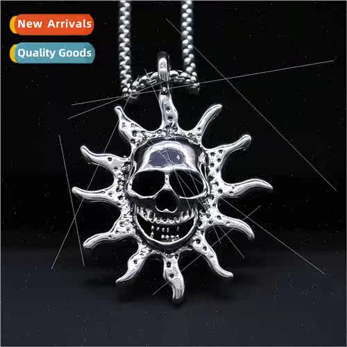 Europe new skull pendant necklace retro tide wh men nightclu