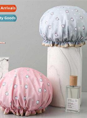 Double-layer shower cap waterproof bathing headgear househol