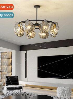 French light luxury crystal chandelier full copper shell atm