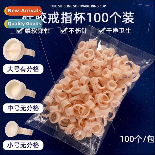 Semi-permanent embroidery color cup ring cup disposable plas