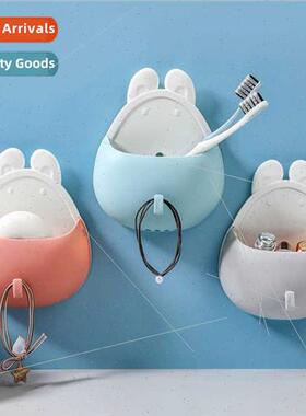 Rabb shape wall-mounted organizer bathroom toothpaste toothb