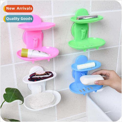Running jungle new draining soap tray soap holder suction cu