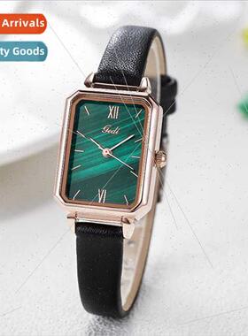 Brish fashion small green watch malache texture student watc