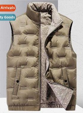 Men double-sided wear down vest warm shoulders young men hor