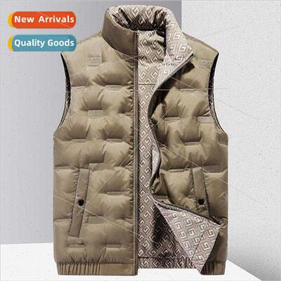 Men double-sided wear down vest warm shoulders young men hor