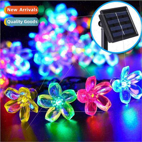 led solar peach blossom lights string wedding lights outdoor