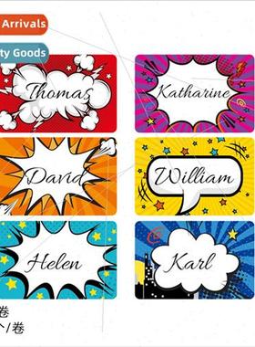 XH-078 color cartoon name stickers name roll labels handmade