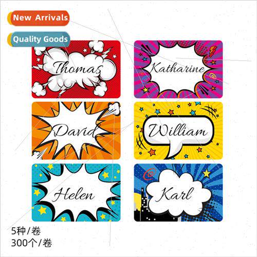 XH-078 color cartoon name stickers name roll labels handmade
