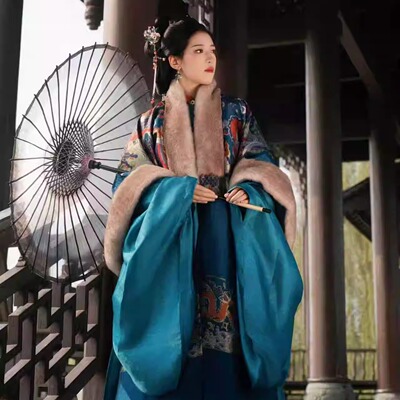 朝云明制仿妆花双层裘衣秋冬款