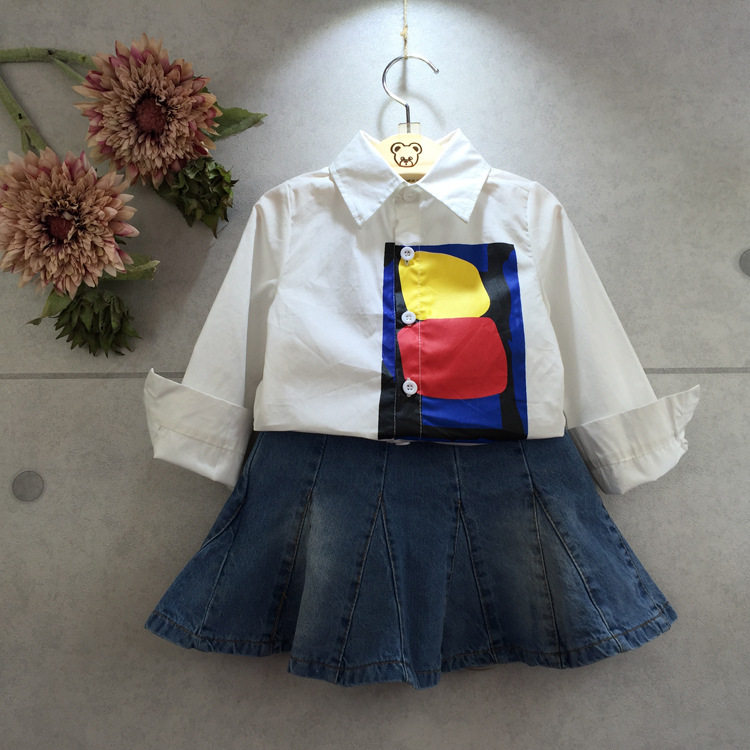 Chemise fille à manche longue en CVC - Ref 2086518 Image 3