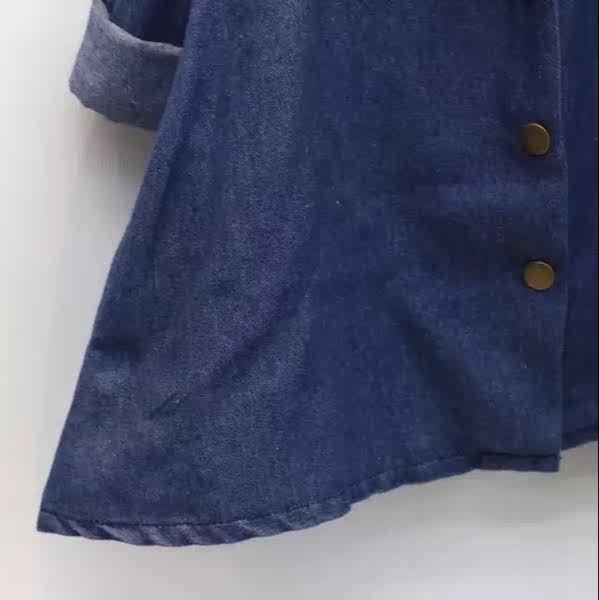 Chemise fille à manche longue en toile - Ref 2085002 Image 5