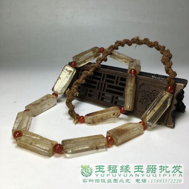 古玉老玉清代老珠子老水晶原石珠管珠老佛珠多宝串配珠方形珠勒子