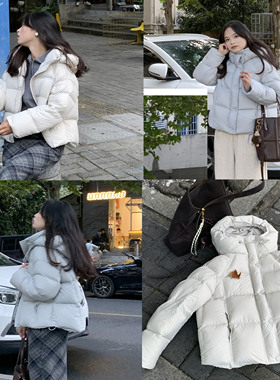 PERRY自制小个子 防水90白鸭绒泡芙轻薄羽绒服小码小个子150xxs