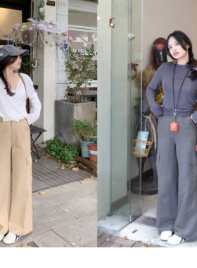 PERRY自制小个子美式休闲山系高腰工装裤小码150xxs