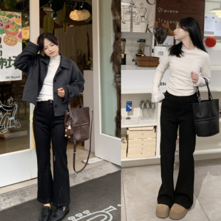 小码 显高显瘦喇叭裤 150xxs 微喇加绒小码 PERRY自制小个子修身