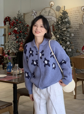 PERRY自制小个子提花翻领印花小码150xxs