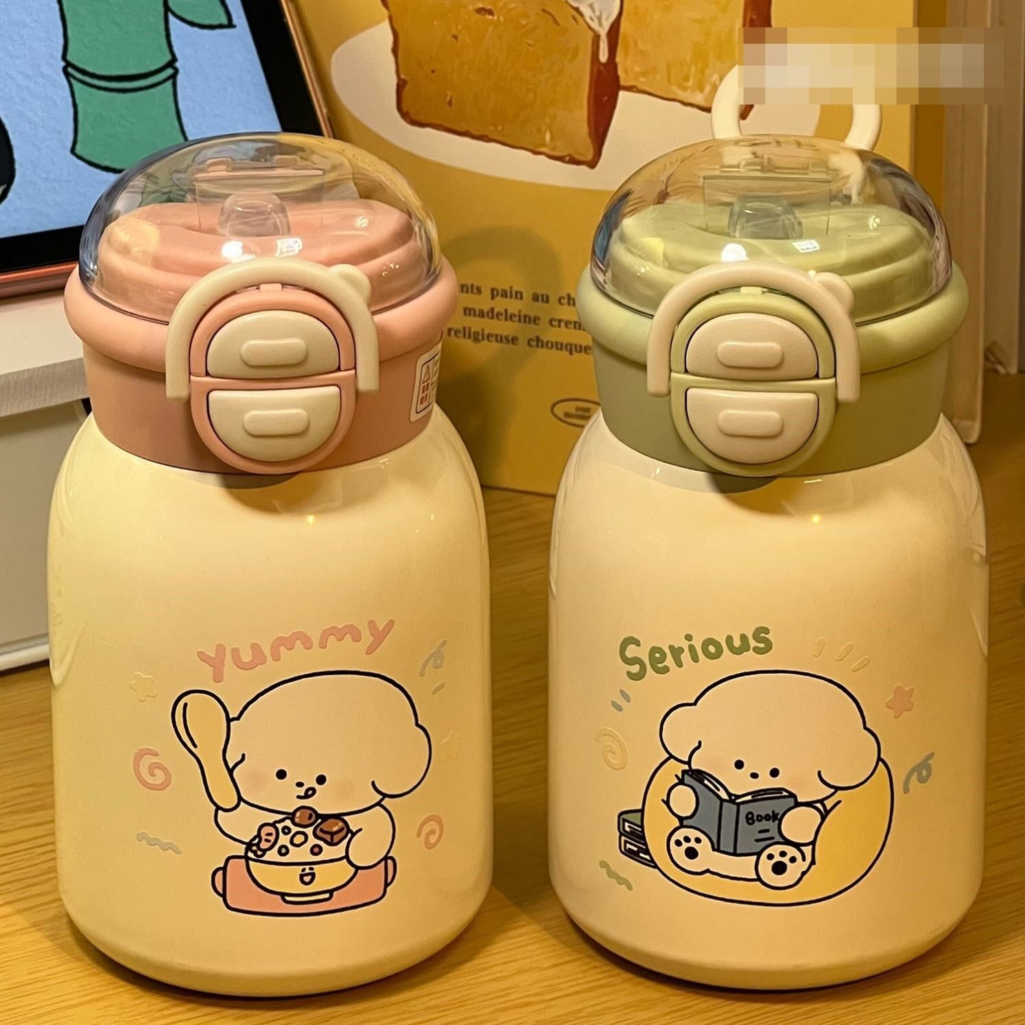 保温杯女生高颜值2026新款大容量女士小巧便携吸管杯水杯