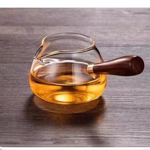 侧把直觉壶加厚耐热玻璃茶器煮茶器家用茶具套组黑晶炉煮茶冲厂家