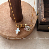 肖邦圆舞曲 Pinecone home·小众 s925纯银包金跑环巴洛克项链