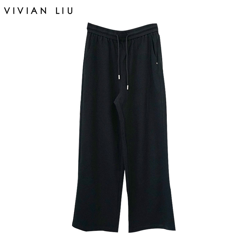 VIVIANLIU/红英阔腿针织裤