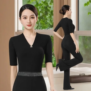 2025新款形体训练服女套装优雅礼仪形体服舞蹈演出走秀模特练功服