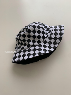 Lonslan ACC 韩代 流行大势格纹双面可戴 拥有两个百搭渔夫帽