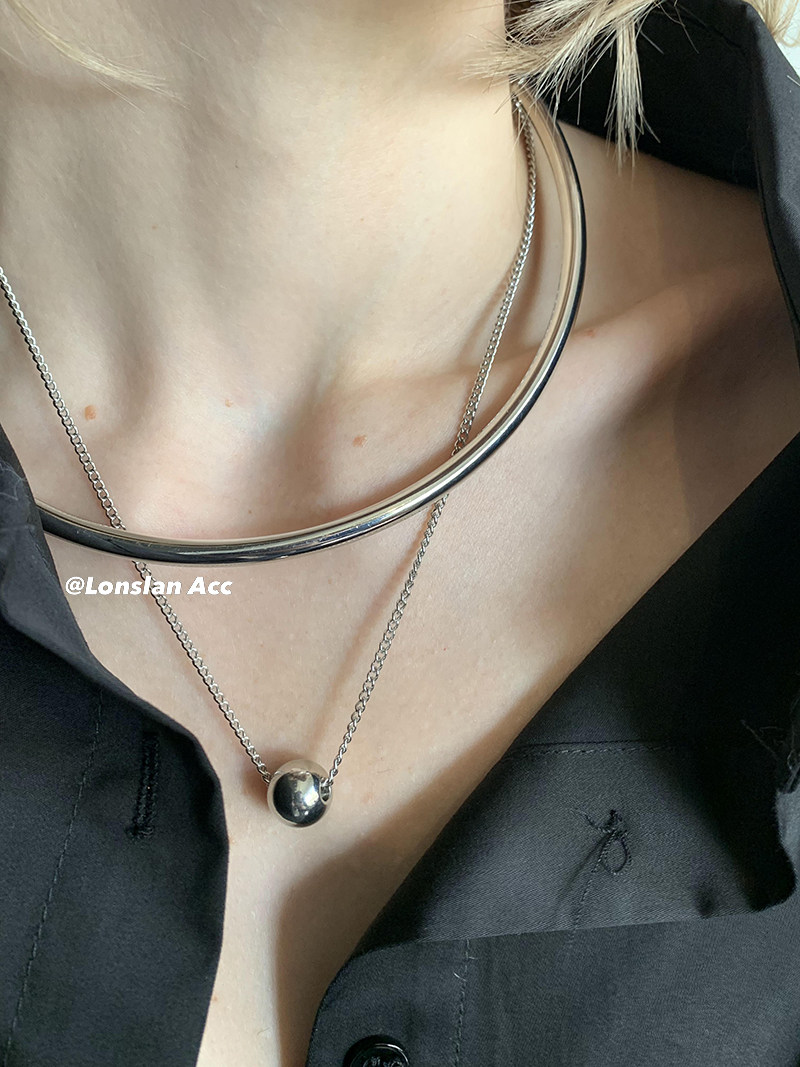 LONSLAN ACC 质感小众帅气质感叠层圆球项链项圈组合,饰品/流行首饰/时尚饰品新,项链,淘宝优惠券,粉丝福利购,淘宝优惠卷