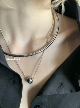 LONGLSN质感小众叠穿项链项圈
