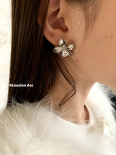 LONSLAN 日常百搭可爱花朵造型点缀时髦好物精致耳环 ACC