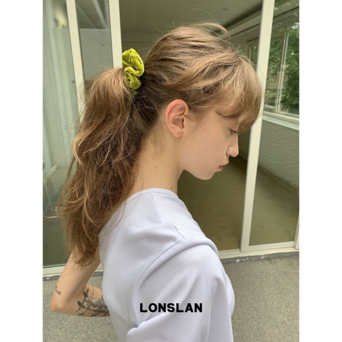 LONSLAN ACC 春夏气质丝绒小肠发圈头花肥肠发圈纯色素圈发绳