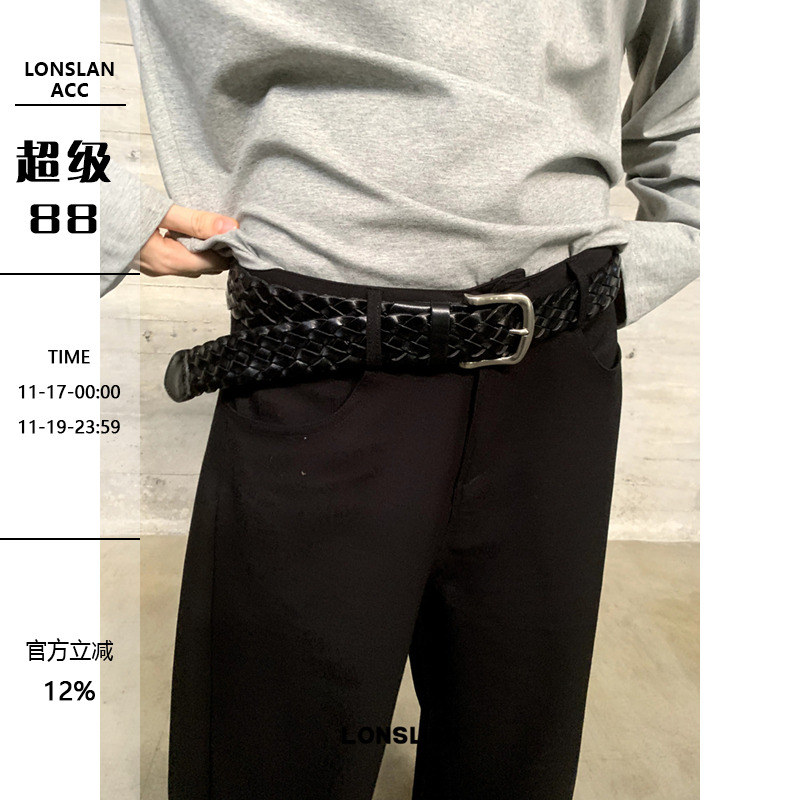 复古编织随意搭配超级百搭腰带