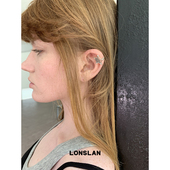 LONSLAN 无耳洞耳饰 银色可爱五角星俏皮耳骨夹 ACC 2025ss