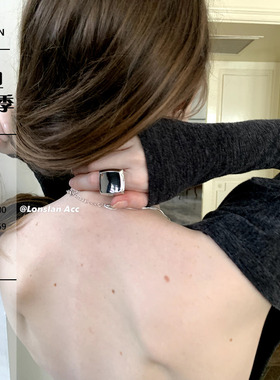 LONSLANACC方形宽版质感戒指