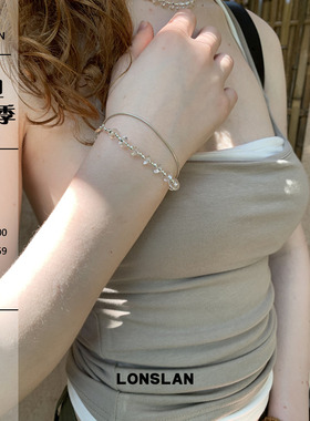 LONSLAN ACC 2025ss 韩系简约清透项链手链ins串珠配饰