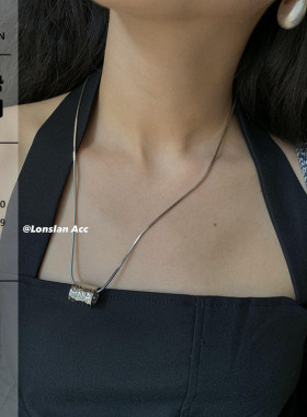 LONSLANACC环形吊坠帅气项链