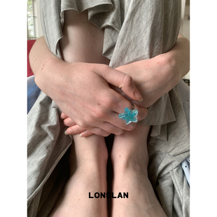 可爱俏皮五角星泡泡树脂戒指 2025ss LONSLAN ACC
