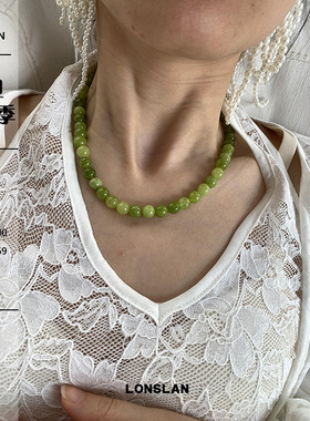 LONSLANACC夏日绿色串珠项链