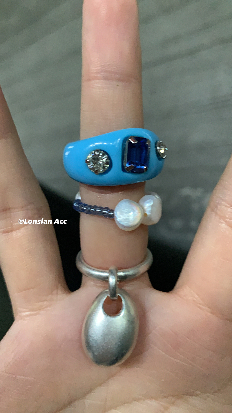 other女树脂可爱戒指弹性