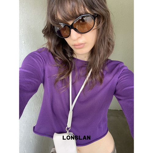 LONSLAN ACC设计感欧美古早大框千禧风遮脸墨镜造型感太阳镜