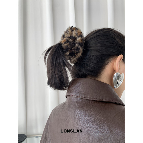 LONSLANACC绒豹纹大肠发圈发绳