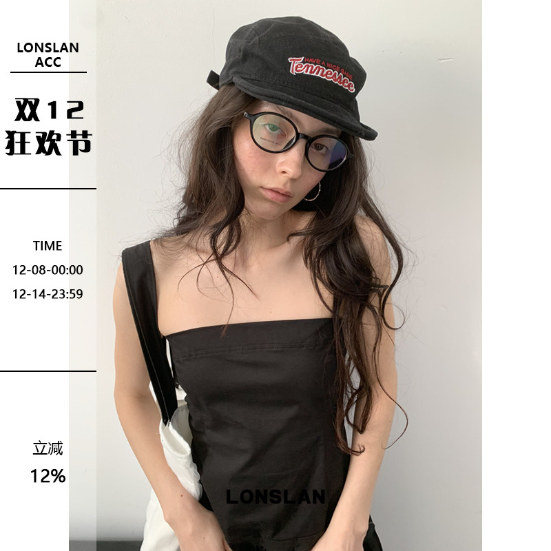 LONSLAN ACC 2025ss帅气气质刺绣拼色平檐棒球帽百搭遮阳帽