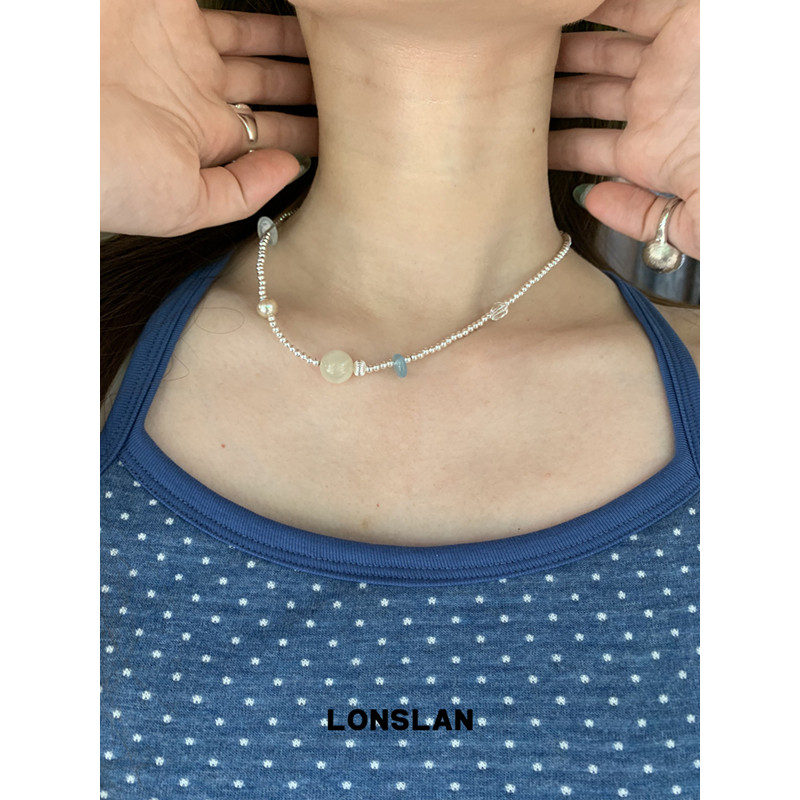 LONSLAN ACC 春夏设计感多巴胺串珠可爱童趣项链百搭锁骨链图片