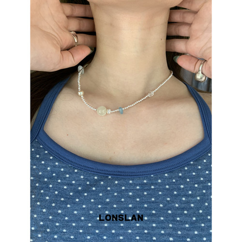 LONSLAN ACC 春夏设计感多巴胺串珠可爱童趣项链百搭锁骨链